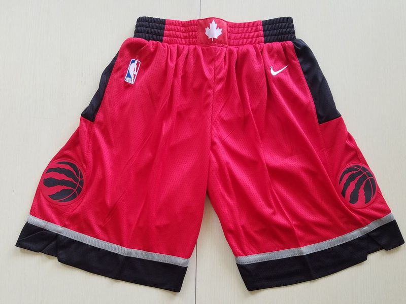2018 Men NBA Nike Toronto Raptors Red shorts->->NBA Jersey